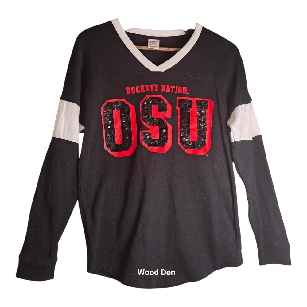 Victoria's Secret Pink Ohio state oversized V neck sweatshirt XS